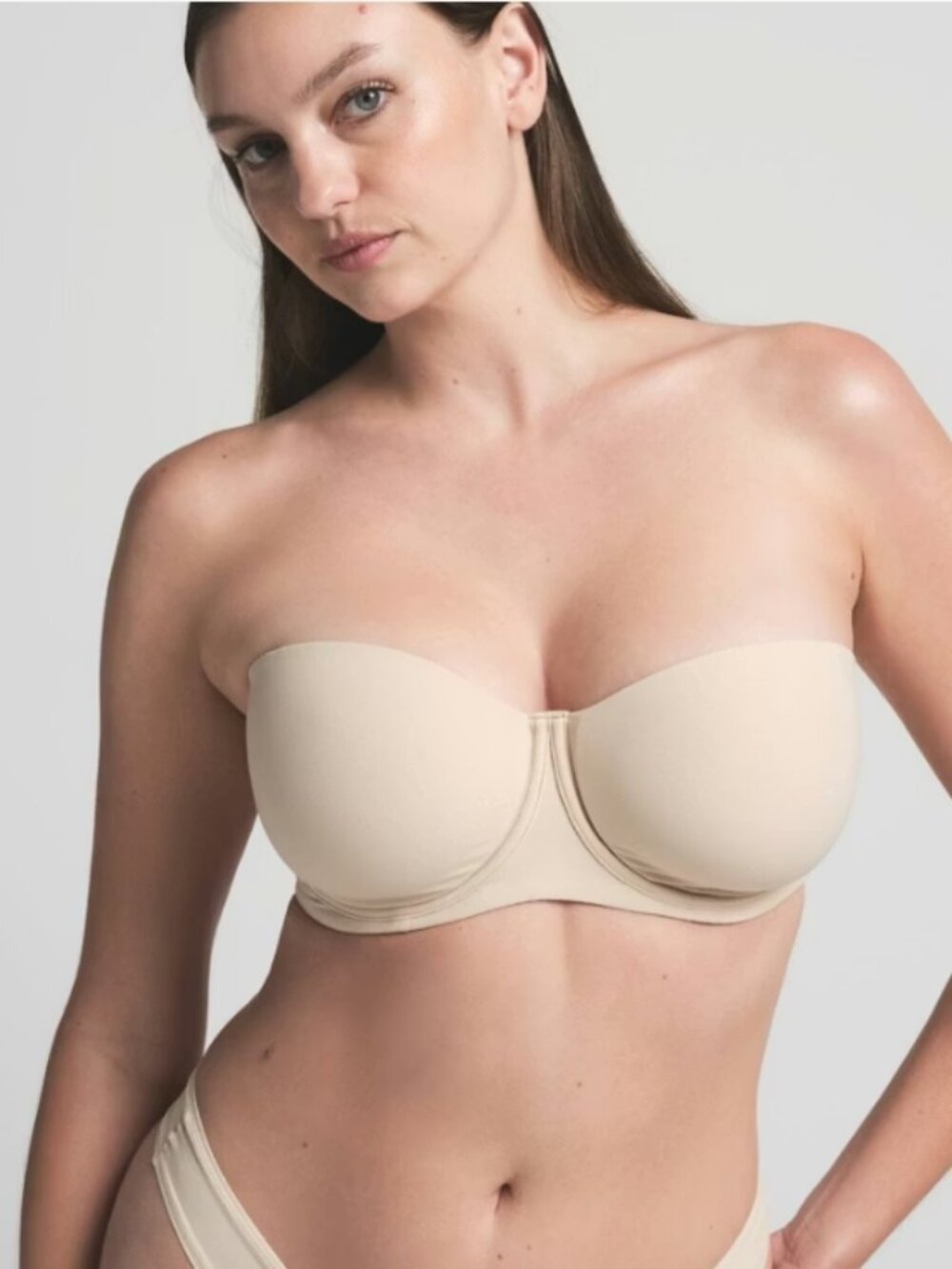 NEW SKIMS Fits Everybody Strapless Bra Sand 40D NWT
